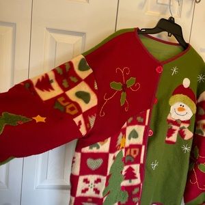 Red and green Christmas jacket